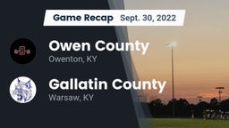 Recap: Owen County  vs. Gallatin County  2022