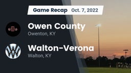 Recap: Owen County  vs. Walton-Verona  2022