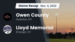 Recap: Owen County  vs. Lloyd Memorial  2022