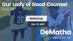 Matchup: Our Lady of Good Cou vs. DeMatha  2017