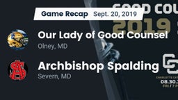 Recap: Our Lady of Good Counsel  vs. Archbishop Spalding  2019
