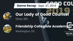 Recap: Our Lady of Good Counsel  vs. Friendship Collegiate Academy  2019