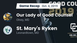 Recap: Our Lady of Good Counsel  vs. St. Mary's Ryken  2019