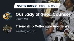 Recap: Our Lady of Good Counsel  vs. Friendship Collegiate Academy  2021