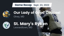 Recap: Our Lady of Good Counsel  vs. St. Mary's Ryken  2022