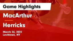 MacArthur  vs Herricks Game Highlights - March 26, 2022