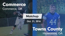 Matchup: Commerce vs. Towns County  2016