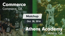 Matchup: Commerce vs. Athens Academy 2016