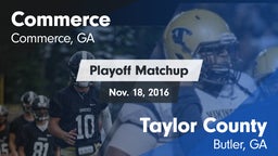 Matchup: Commerce vs. Taylor County  2016