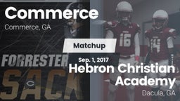 Matchup: Commerce vs. Hebron Christian Academy  2017
