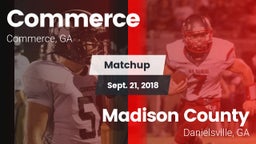 Matchup: Commerce vs. Madison County  2018