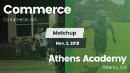 Matchup: Commerce vs. Athens Academy 2018