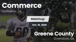 Matchup: Commerce vs. Greene County  2020