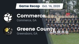 Recap: Commerce  vs. Greene County  2020