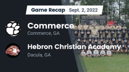 Recap: Commerce  vs. Hebron Christian Academy  2022