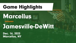 Marcellus  vs Jamesville-DeWitt  Game Highlights - Dec. 16, 2023