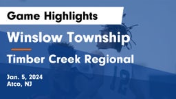 Winslow Township  vs Timber Creek Regional  Game Highlights - Jan. 5, 2024