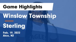 Winslow Township  vs Sterling  Game Highlights - Feb. 19, 2022