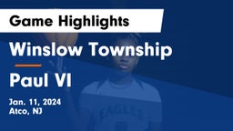 Winslow Township  vs Paul VI  Game Highlights - Jan. 11, 2024