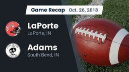 Recap: LaPorte  vs. Adams  2018