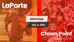 Matchup: LaPorte  vs. Crown Point  2019
