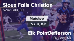 Matchup: Sioux Falls Christia vs. Elk PointJefferson  2016