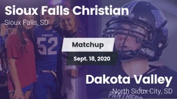 Matchup: Sioux Falls Christia vs. Dakota Valley  2020