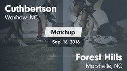Matchup: Cuthbertson vs. Forest Hills  2016