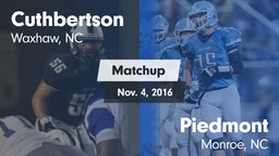 Matchup: Cuthbertson vs. Piedmont  2016