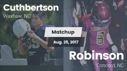 Matchup: Cuthbertson vs. Robinson  2017