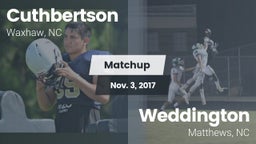 Matchup: Cuthbertson vs. Weddington  2017
