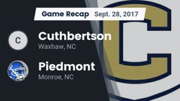 Recap: Cuthbertson  vs. Piedmont  2017