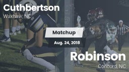 Matchup: Cuthbertson vs. Robinson  2018