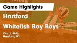 Hartford  vs Whitefish Bay Boys Game Highlights - Oct. 2, 2019