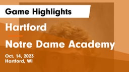 Hartford  vs Notre Dame Academy Game Highlights - Oct. 14, 2023