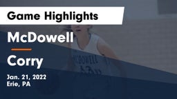 McDowell  vs Corry  Game Highlights - Jan. 21, 2022