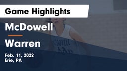 McDowell  vs Warren  Game Highlights - Feb. 11, 2022