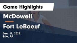 McDowell  vs Fort LeBoeuf  Game Highlights - Jan. 19, 2023