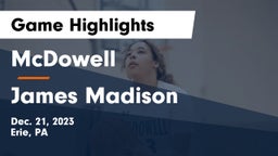 McDowell  vs James Madison  Game Highlights - Dec. 21, 2023