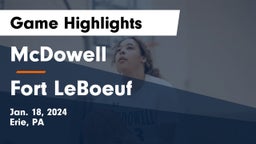 McDowell  vs Fort LeBoeuf  Game Highlights - Jan. 18, 2024