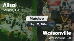 Matchup: Alisal vs. Watsonville  2016