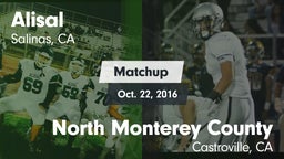 Matchup: Alisal vs. North Monterey County  2016