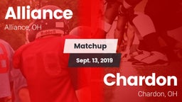 Matchup: Alliance vs. Chardon  2019