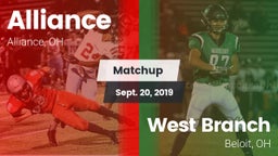 Matchup: Alliance vs. West Branch  2019