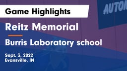 Reitz Memorial  vs Burris Laboratory school Game Highlights - Sept. 3, 2022