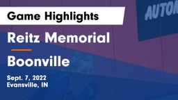 Reitz Memorial  vs Boonville  Game Highlights - Sept. 7, 2022