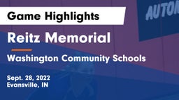 Reitz Memorial  vs Washington Community Schools Game Highlights - Sept. 28, 2022