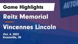 Reitz Memorial  vs Vincennes Lincoln  Game Highlights - Oct. 4, 2022