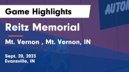 Reitz Memorial  vs Mt. Vernon , Mt. Vernon, IN Game Highlights - Sept. 20, 2023