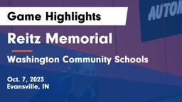 Reitz Memorial  vs Washington Community Schools Game Highlights - Oct. 7, 2023